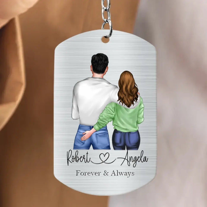 Custom Personalized Couple Aluminum Keychain - 
 Gift Idea For Couple/Valentine's Day - In Case I Don't Say It Enough