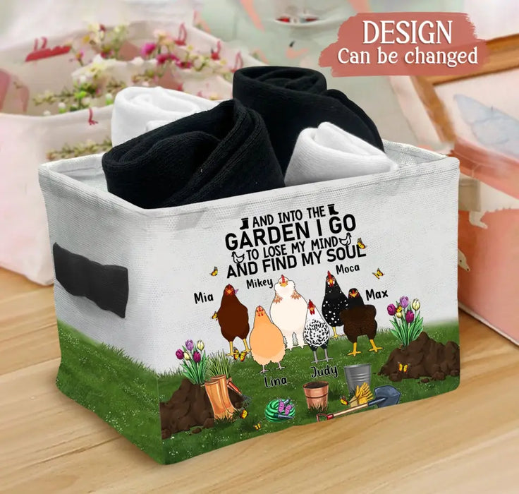 Personalized Chicken Storage Box - Up to 9 Chickens - Best Gift For Chicken Lovers - I Just Want To Work In My Garden And Hang Out With My Chickens