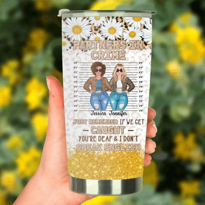 Custom Personalized Besties Tumbler - Gift Idea For Friends/Sisters/Besties - Partners In Crime