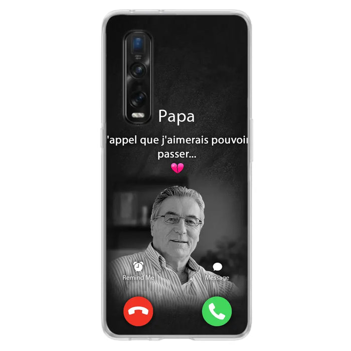 Coque de téléphone personnalisée pour papa commémoratif - Télécharger une photo - L'appel que j'aimerais pouvoir passer - Coque de téléphone pour Huawei/Oppo/Xiaomi