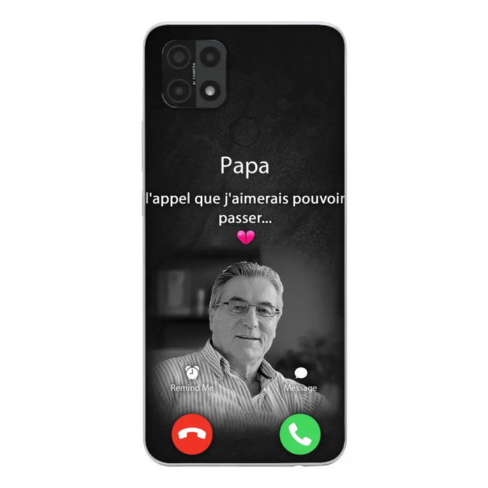 Coque de téléphone personnalisée pour papa commémoratif - Télécharger une photo - L'appel que j'aimerais pouvoir passer - Coque de téléphone pour Huawei/Oppo/Xiaomi