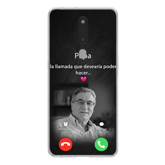 Funda personalizada para teléfono conmemorativo de papa - Cargar foto - Idea de regalo conmemorativo para mamá/papá - La llamada que desearía poder hacer - Funda para Xiaomi/ Oppo/ Huawei