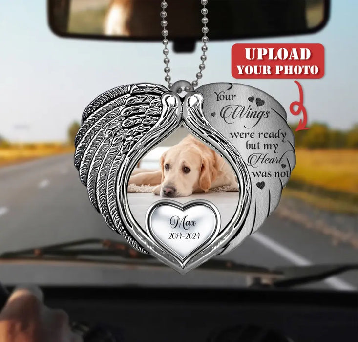 Custom Personalized Memorial Heart Aluminum Ornament - Memorial Gift Idea For Family Member - Upload Photo - The Moment Your Heart Stopped Mine Changed Forever