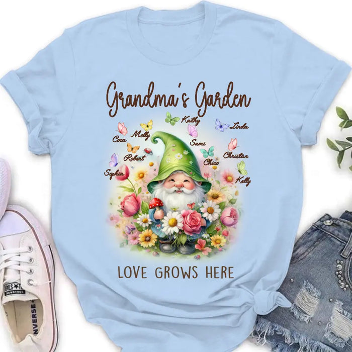 Custom Personalized Grandma's Garden Shirt/Hoodie - Mother's Day Gift Idea For Grandma/ Mother - Grandma's Garden