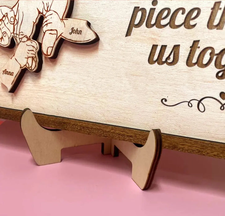 Custom Personalized Mom Custom 2 Layered Wooden Art - Upto 10 Kids - Gift Idea For Mother's Day - You'll Hold Our Hearts Forever