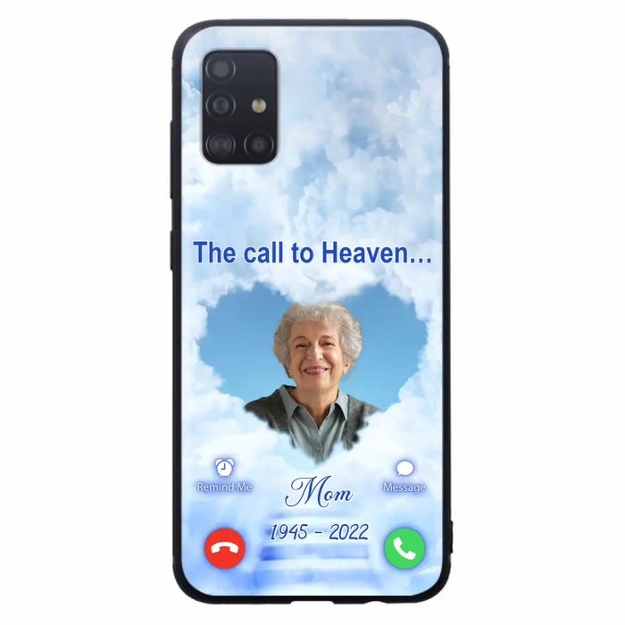 Custom Personalized Memorial Photo Phone Case - Memorial Gift Idea for Mother's Day/Father's Day - The Call To Heaven - Case for iPhone/Samsung