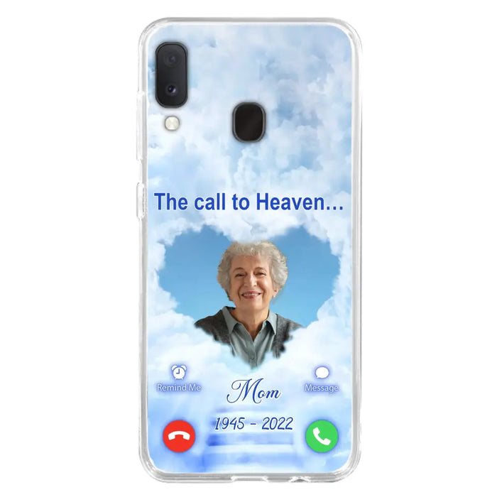 Custom Personalized Memorial Photo Phone Case - Memorial Gift Idea for Mother's Day/Father's Day - The Call To Heaven - Case for iPhone/Samsung