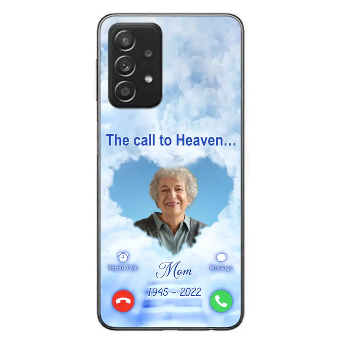 Custom Personalized Memorial Photo Phone Case - Memorial Gift Idea for Mother's Day/Father's Day - The Call To Heaven - Case for iPhone/Samsung