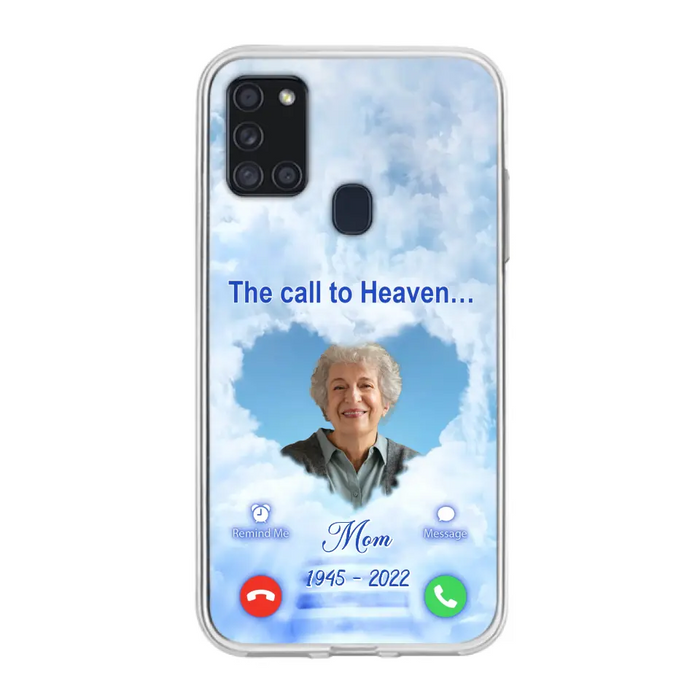 Custom Personalized Memorial Photo Phone Case - Memorial Gift Idea for Mother's Day/Father's Day - The Call To Heaven - Case for iPhone/Samsung