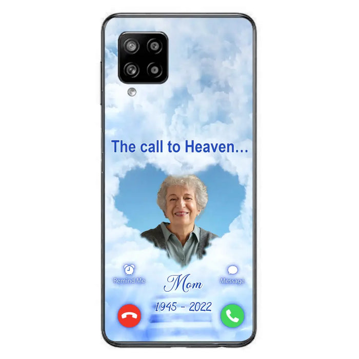 Custom Personalized Memorial Photo Phone Case - Memorial Gift Idea for Mother's Day/Father's Day - The Call To Heaven - Case for iPhone/Samsung