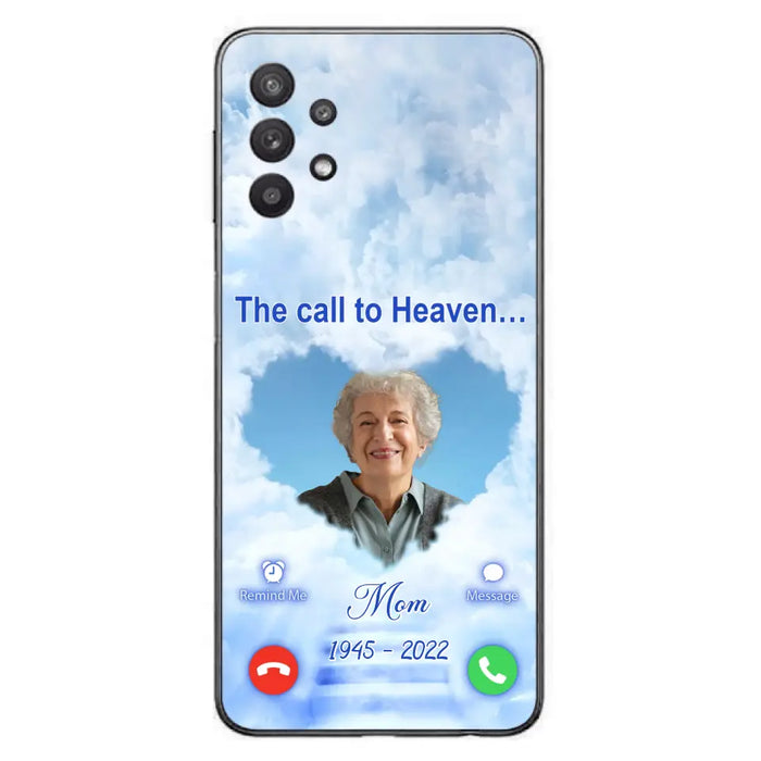 Custom Personalized Memorial Photo Phone Case - Memorial Gift Idea for Mother's Day/Father's Day - The Call To Heaven - Case for iPhone/Samsung