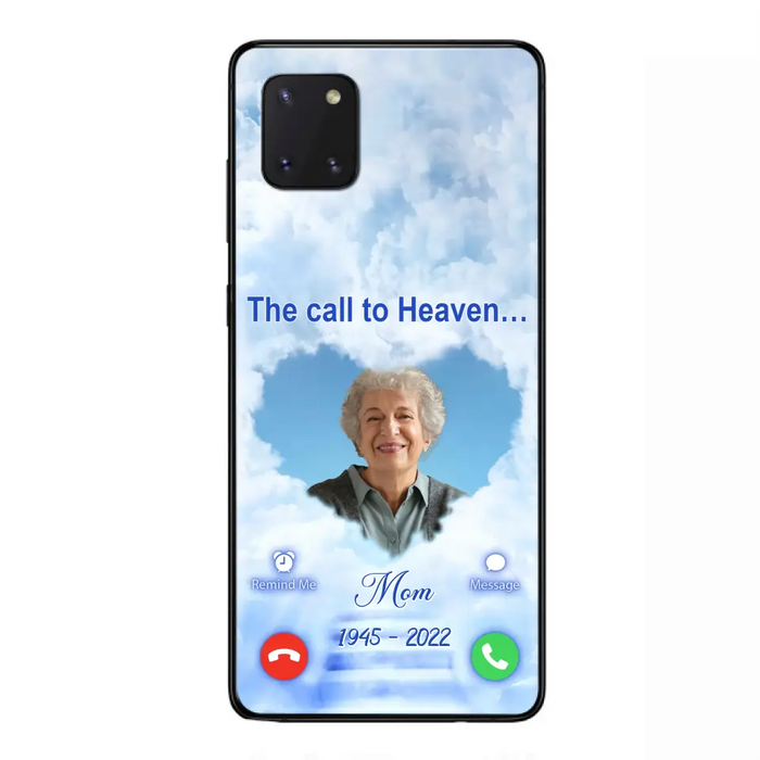 Custom Personalized Memorial Photo Phone Case - Memorial Gift Idea for Mother's Day/Father's Day - The Call To Heaven - Case for iPhone/Samsung