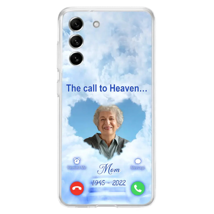 Custom Personalized Memorial Photo Phone Case - Memorial Gift Idea for Mother's Day/Father's Day - The Call To Heaven - Case for iPhone/Samsung