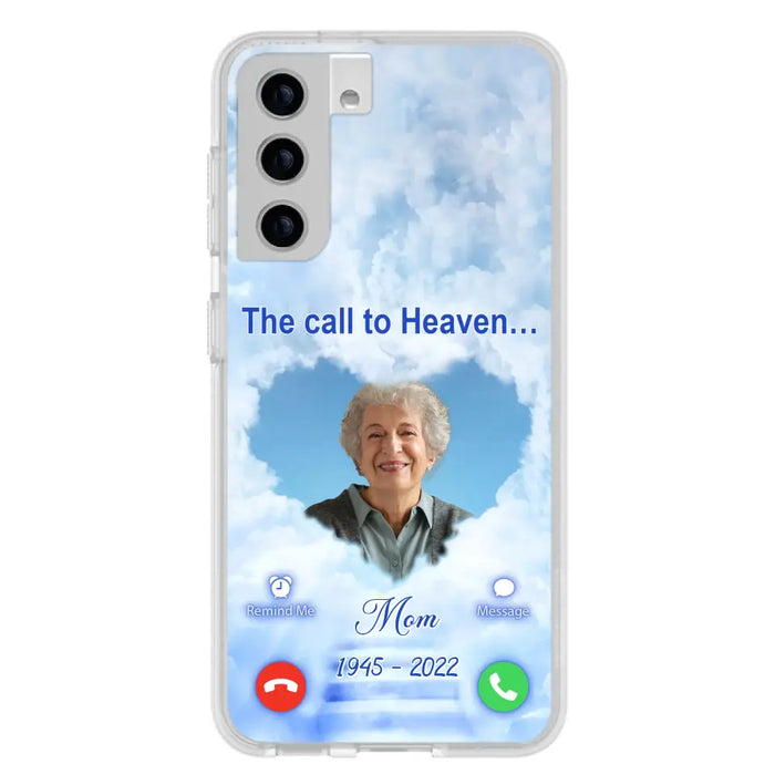 Custom Personalized Memorial Photo Phone Case - Memorial Gift Idea for Mother's Day/Father's Day - The Call To Heaven - Case for iPhone/Samsung