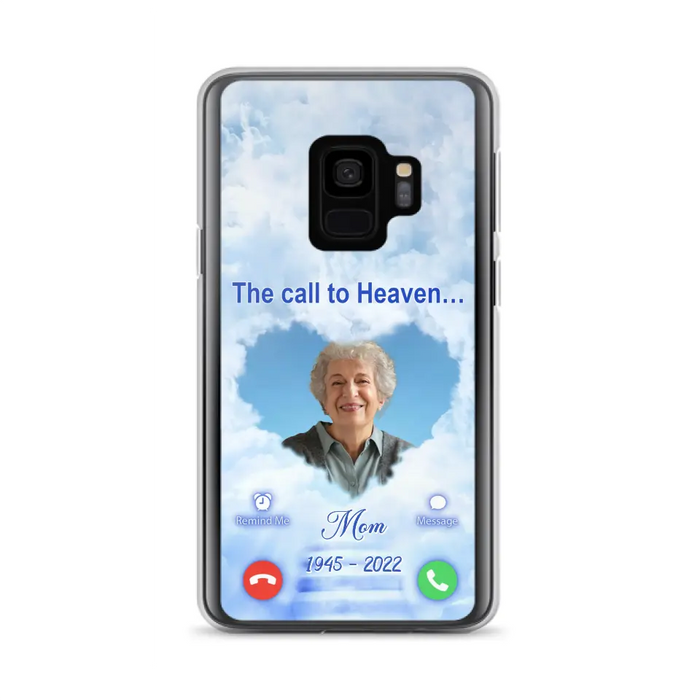 Custom Personalized Memorial Photo Phone Case - Memorial Gift Idea for Mother's Day/Father's Day - The Call To Heaven - Case for iPhone/Samsung