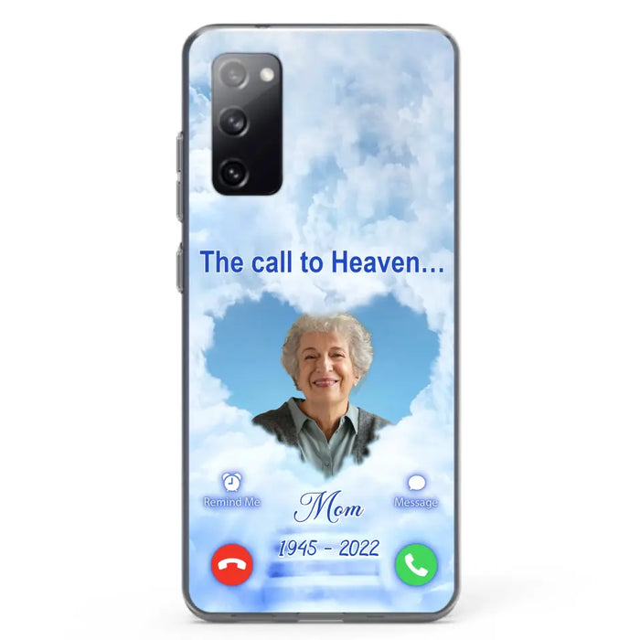 Custom Personalized Memorial Photo Phone Case - Memorial Gift Idea for Mother's Day/Father's Day - The Call To Heaven - Case for iPhone/Samsung