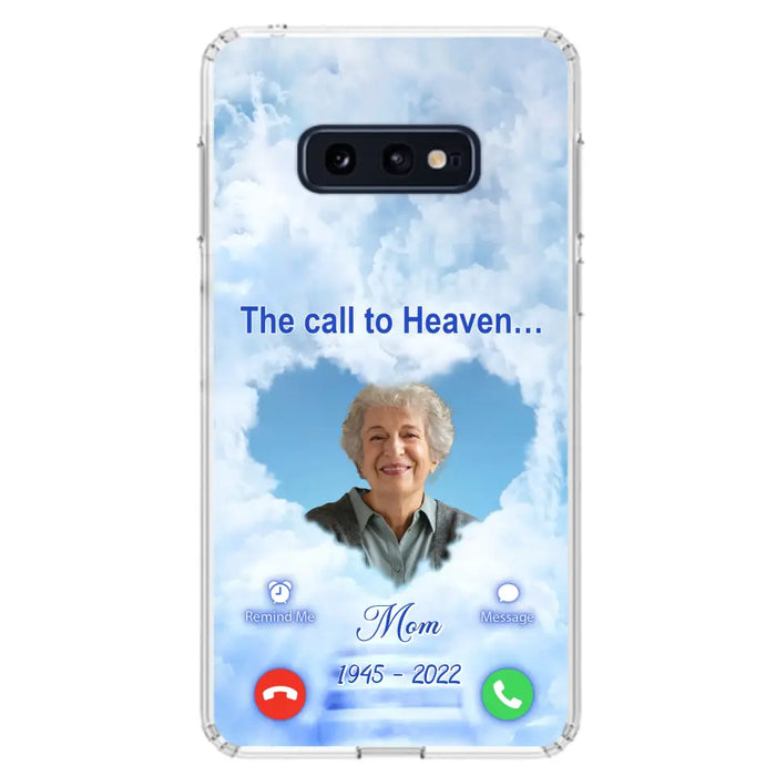 Custom Personalized Memorial Photo Phone Case - Memorial Gift Idea for Mother's Day/Father's Day - The Call To Heaven - Case for iPhone/Samsung