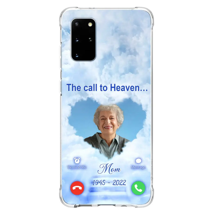 Custom Personalized Memorial Photo Phone Case - Memorial Gift Idea for Mother's Day/Father's Day - The Call To Heaven - Case for iPhone/Samsung