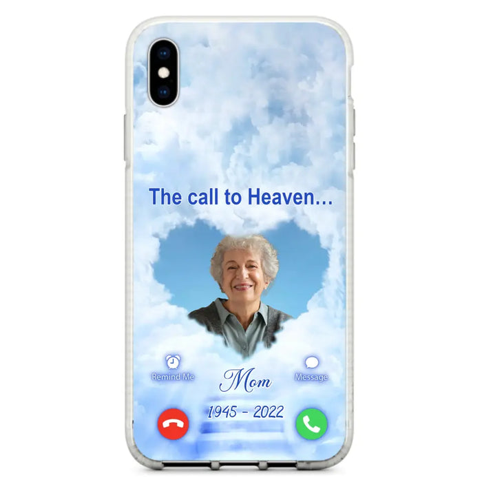 Custom Personalized Memorial Photo Phone Case - Memorial Gift Idea for Mother's Day/Father's Day - The Call To Heaven - Case for iPhone/Samsung