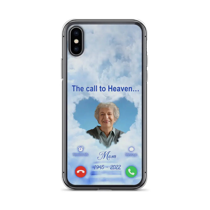 Custom Personalized Memorial Photo Phone Case - Memorial Gift Idea for Mother's Day/Father's Day - The Call To Heaven - Case for iPhone/Samsung