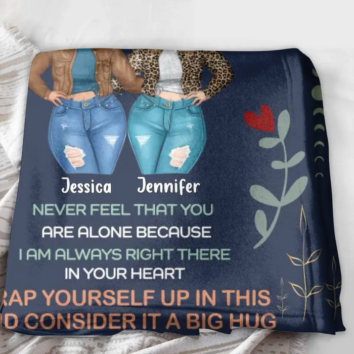 Personalized To My Sister Quilt/Fleece Throw Blanket - Gift Idea For Siblings - Never Feel That You Are Alone