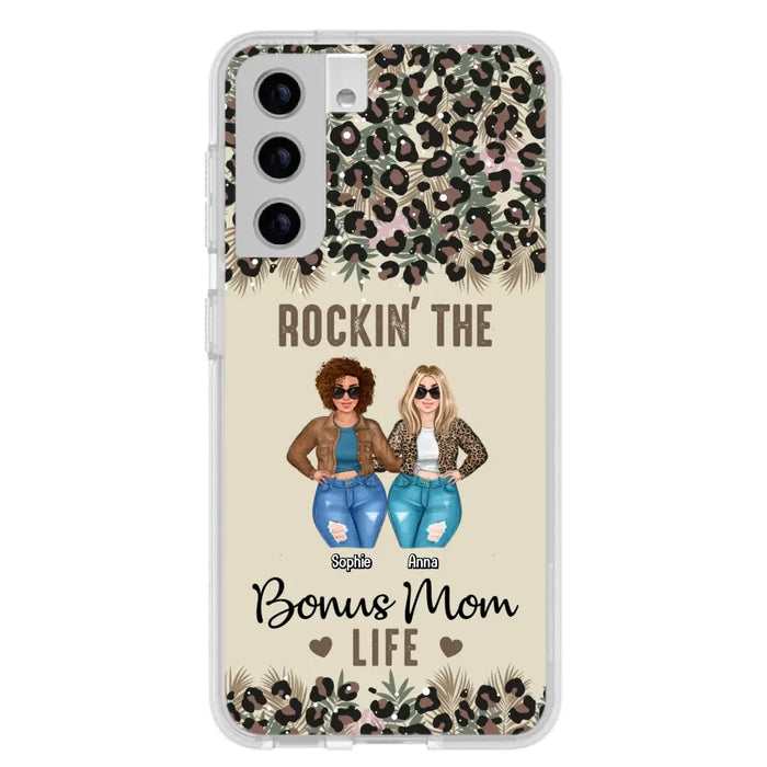 Custom Personalized Bonus Mom Phone Case - Gift Idea For Mother's Day - Rockin' The Bonus Mom Life - Case For iPhone & Samsung