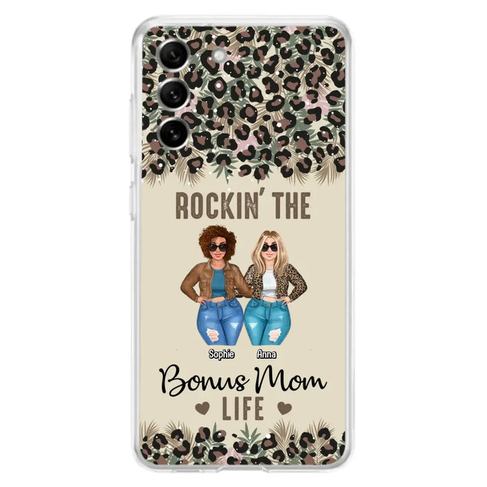 Custom Personalized Bonus Mom Phone Case - Gift Idea For Mother's Day - Rockin' The Bonus Mom Life - Case For iPhone & Samsung