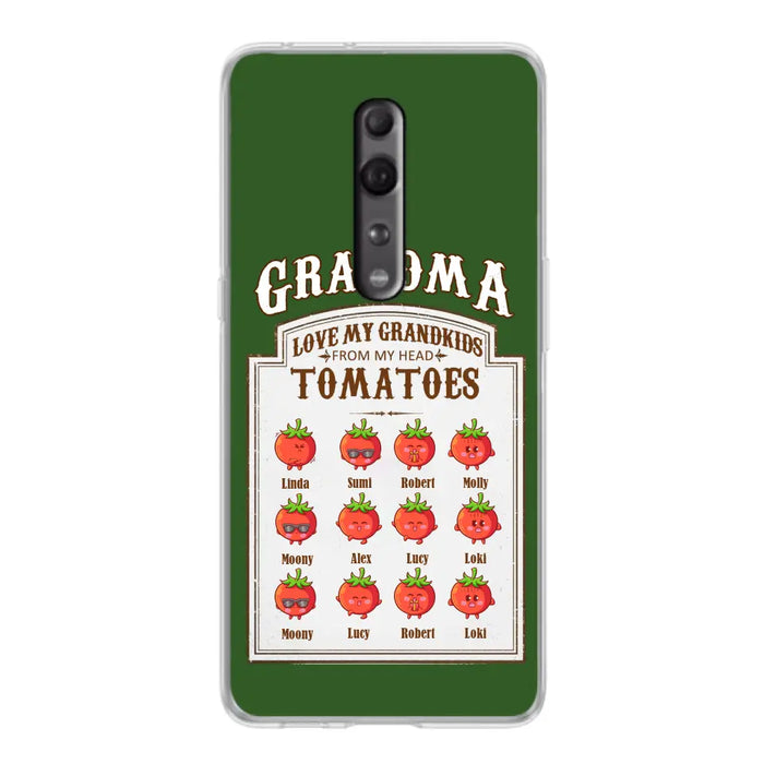 Custom Personalized Grandma Tomatoes Phone Case - Gift Idea For Mother's Day/Grandma- Upto 12 Tomatoes - Case For Oppo/ Xiaomi/ Huawei