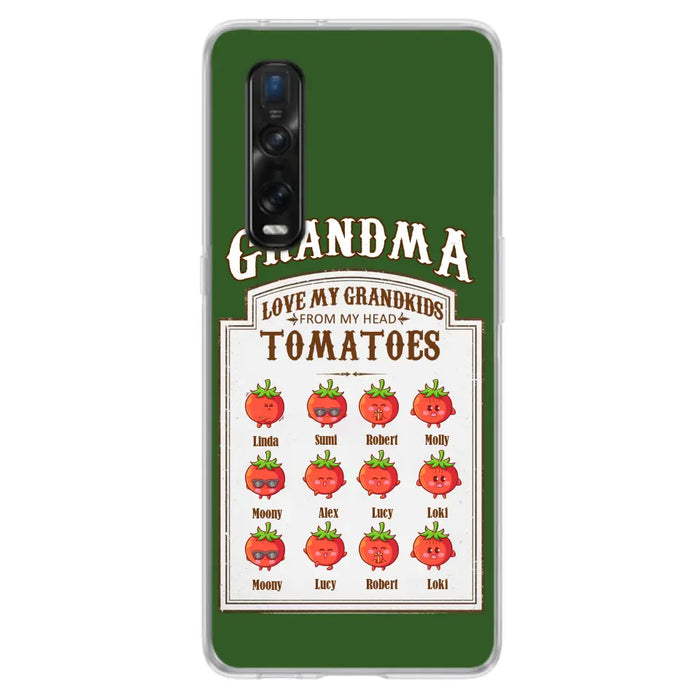 Custom Personalized Grandma Tomatoes Phone Case - Gift Idea For Mother's Day/Grandma- Upto 12 Tomatoes - Case For Oppo/ Xiaomi/ Huawei