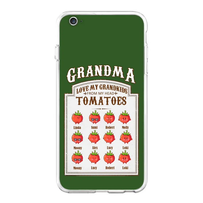 Custom Personalized Grandma Tomatoes Phone Case - Gift Idea For Mother's Day/Grandma- Upto 12 Tomatoes - Case For iPhone/ Samsung