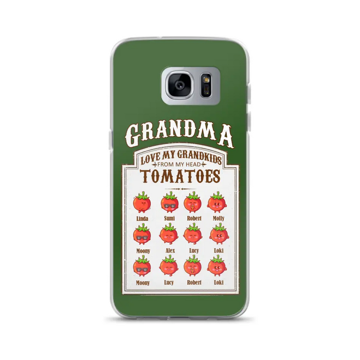 Custom Personalized Grandma Tomatoes Phone Case - Gift Idea For Mother's Day/Grandma- Upto 12 Tomatoes - Case For iPhone/ Samsung