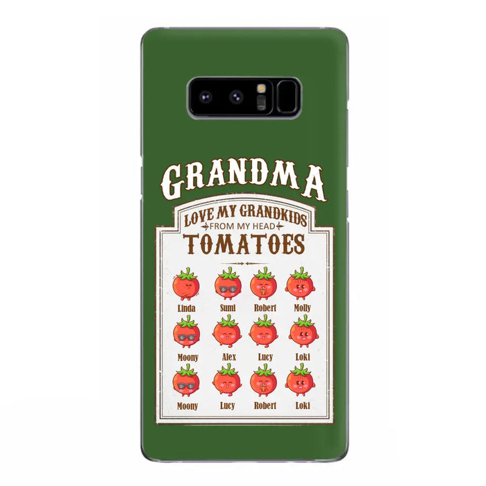 Custom Personalized Grandma Tomatoes Phone Case - Gift Idea For Mother's Day/Grandma- Upto 12 Tomatoes - Case For iPhone/ Samsung