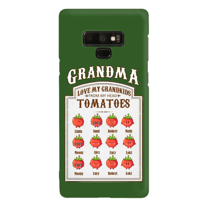 Custom Personalized Grandma Tomatoes Phone Case - Gift Idea For Mother's Day/Grandma- Upto 12 Tomatoes - Case For iPhone/ Samsung