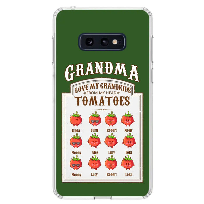 Custom Personalized Grandma Tomatoes Phone Case - Gift Idea For Mother's Day/Grandma- Upto 12 Tomatoes - Case For iPhone/ Samsung