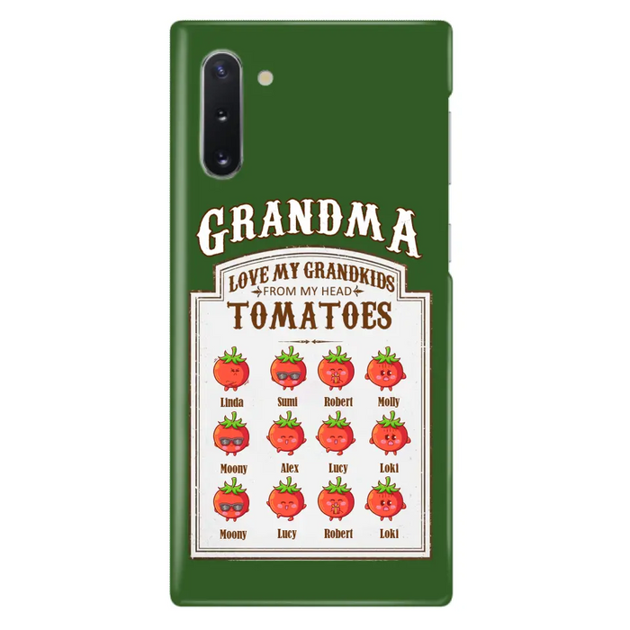 Custom Personalized Grandma Tomatoes Phone Case - Gift Idea For Mother's Day/Grandma- Upto 12 Tomatoes - Case For iPhone/ Samsung