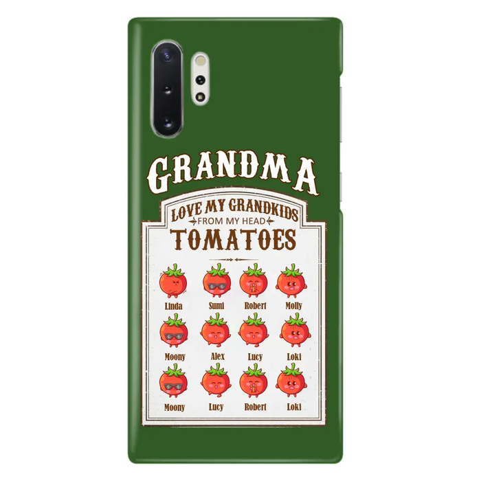 Custom Personalized Grandma Tomatoes Phone Case - Gift Idea For Mother's Day/Grandma- Upto 12 Tomatoes - Case For iPhone/ Samsung