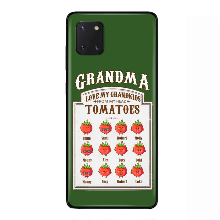 Custom Personalized Grandma Tomatoes Phone Case - Gift Idea For Mother's Day/Grandma- Upto 12 Tomatoes - Case For iPhone/ Samsung