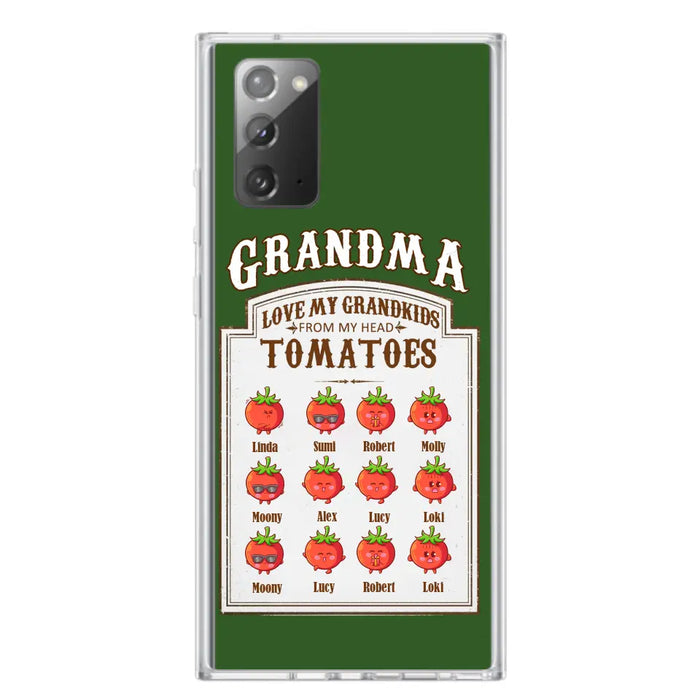 Custom Personalized Grandma Tomatoes Phone Case - Gift Idea For Mother's Day/Grandma- Upto 12 Tomatoes - Case For iPhone/ Samsung