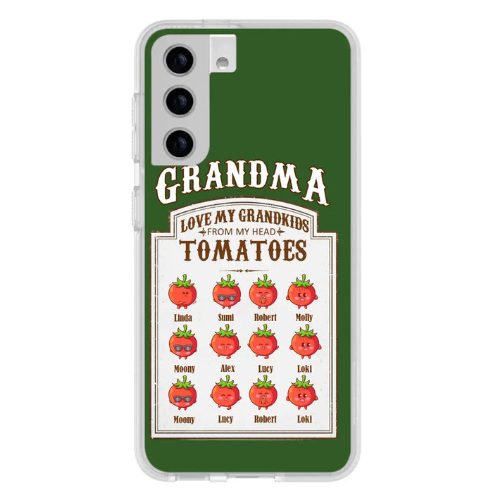 Custom Personalized Grandma Tomatoes Phone Case - Gift Idea For Mother's Day/Grandma- Upto 12 Tomatoes - Case For iPhone/ Samsung