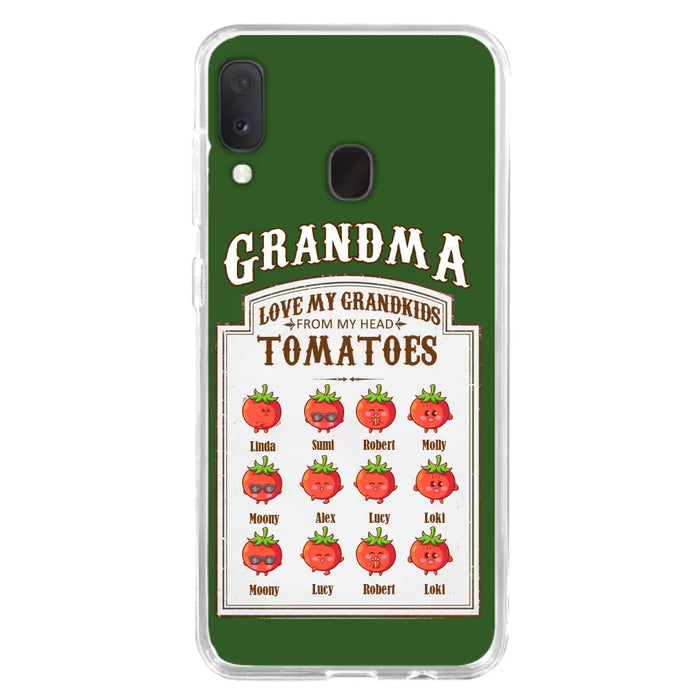 Custom Personalized Grandma Tomatoes Phone Case - Gift Idea For Mother's Day/Grandma- Upto 12 Tomatoes - Case For iPhone/ Samsung