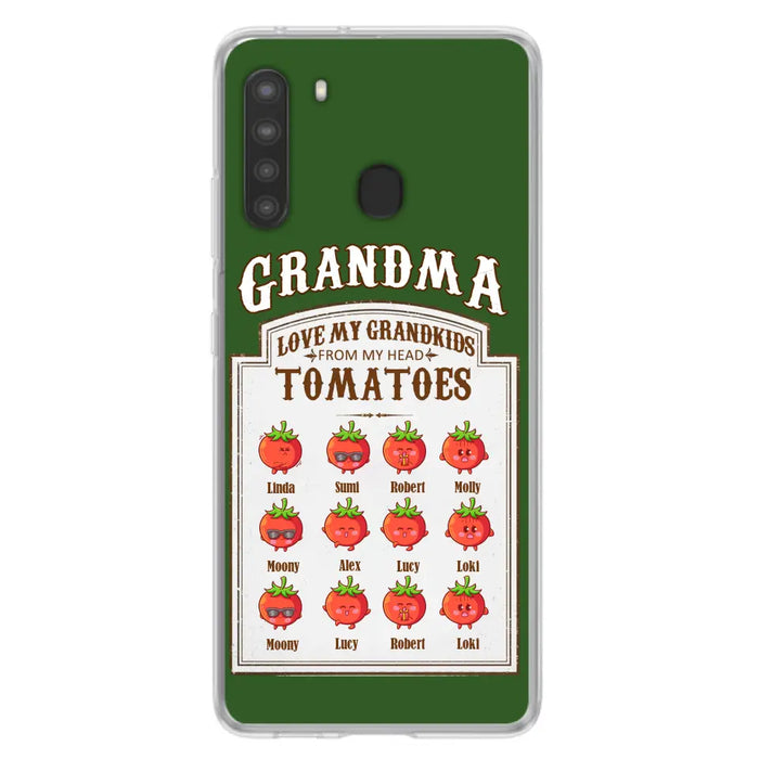 Custom Personalized Grandma Tomatoes Phone Case - Gift Idea For Mother's Day/Grandma- Upto 12 Tomatoes - Case For iPhone/ Samsung