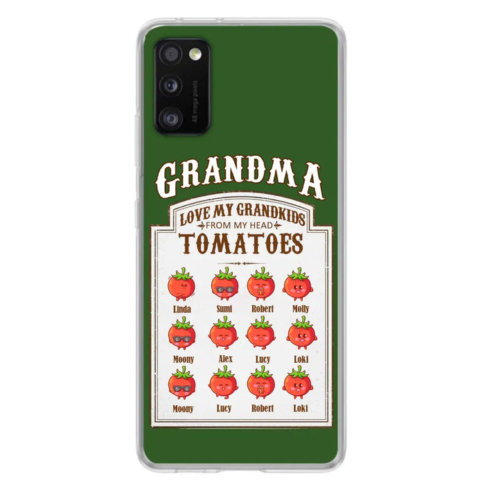 Custom Personalized Grandma Tomatoes Phone Case - Gift Idea For Mother's Day/Grandma- Upto 12 Tomatoes - Case For iPhone/ Samsung