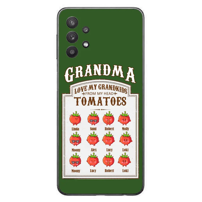 Custom Personalized Grandma Tomatoes Phone Case - Gift Idea For Mother's Day/Grandma- Upto 12 Tomatoes - Case For iPhone/ Samsung