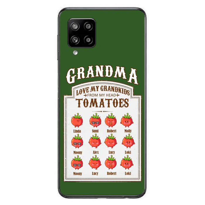 Custom Personalized Grandma Tomatoes Phone Case - Gift Idea For Mother's Day/Grandma- Upto 12 Tomatoes - Case For iPhone/ Samsung