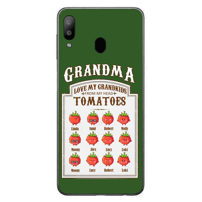 Custom Personalized Grandma Tomatoes Phone Case - Gift Idea For Mother's Day/Grandma- Upto 12 Tomatoes - Case For iPhone/ Samsung