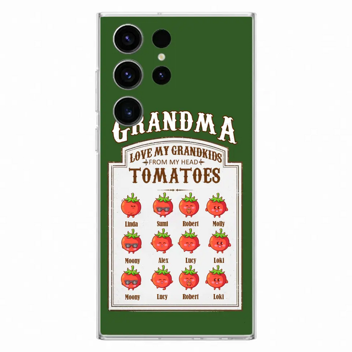 Custom Personalized Grandma Tomatoes Phone Case - Gift Idea For Mother's Day/Grandma- Upto 12 Tomatoes - Case For iPhone/ Samsung