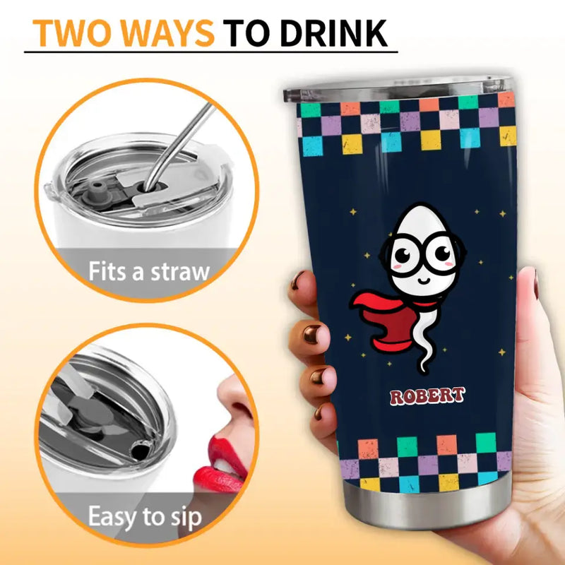 Personalized Mother Tumbler - Gift For Mom/Mother's Day - Thanks For Not Swallowing Me