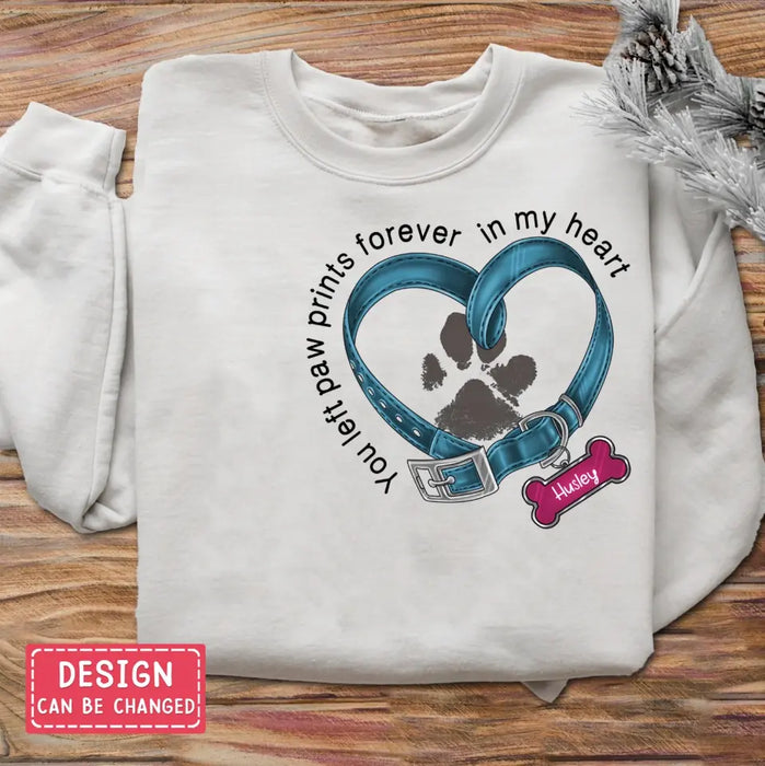 Custom Personalized Dog Sweater - Gift Idea For Dog Lover/ Mother's Day/Father's Day - You Left Paw Prints Forever In My Heart