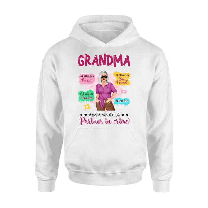 Custom Personalized Grandma Mom Shirt - Mother's Day Gift Idea for Mom/Grandma - Partner In Crime