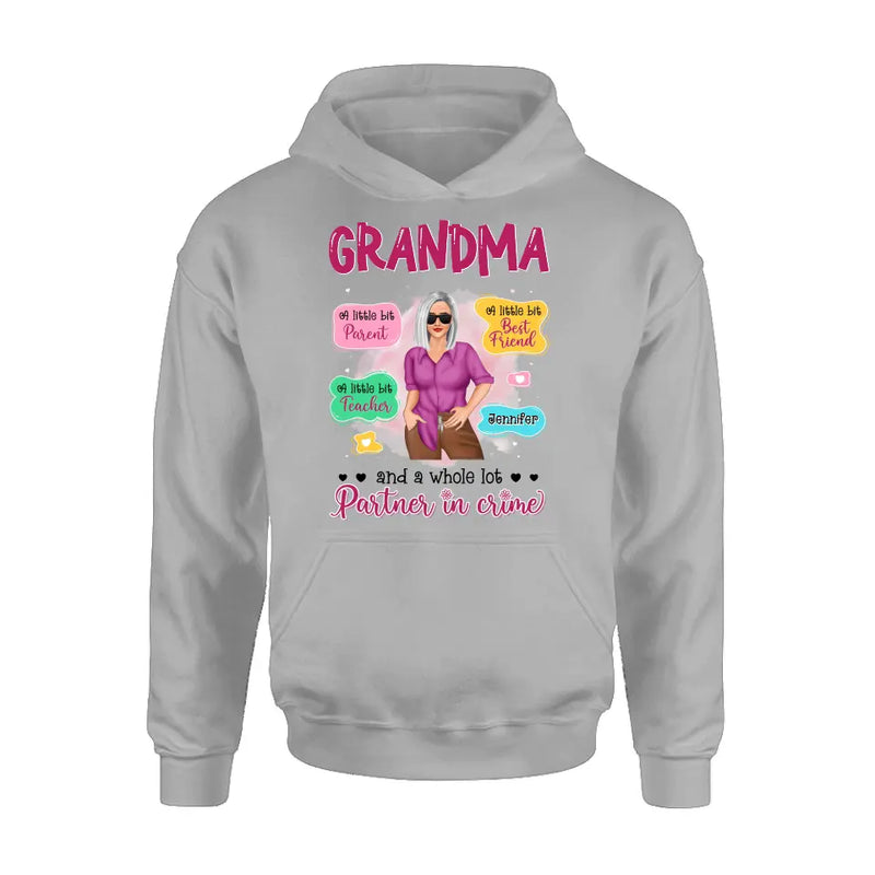 Personalized Grandma Mom Shirt - Mother's Day Gift Idea for Mom/Grandma - Partner In Crime